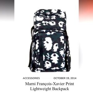 RARE MARNI x Francois-Xavier Tavy-Sacley floral backpack $1200